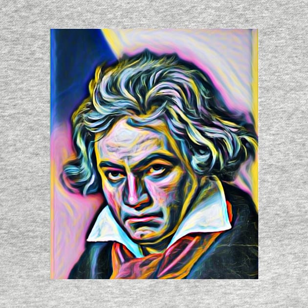 Ludwig van Beethoven Portrait | Ludwig van Beethoven Artwork 10 by JustLit